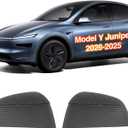 for Tesla Model Y Juniper Mirror Covers, Guard Covers Protector for Model Y Exterior Accessories (Matte Carbon Pattern)