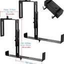 Leinuosen 4 Pcs Adjustable Window Boxes Brackets Planter Box Bracket Heavy Duty Deck Railing Hanging Flower Stand for Windowsill Garden Fence Balcony (Black)