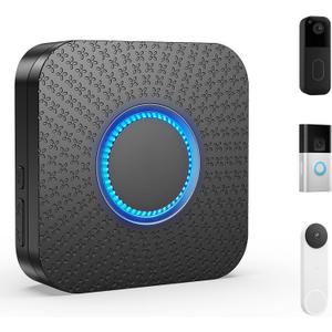 3 in 1 Wireless Doorbell Chime, Compatible with Ring & Blink & Google Nest Video Doorbell, Easy Plug & Play, 2.4G WiFi, 32 Chimes, LED Indicators, Works with Alexa, for Store/Home/Office