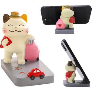 Cute Phone Holder Stand Desk Cartoon Animal Cat Cellphone Stand Mount Home Decoration Gift for Kids Women