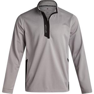 Spyder Mens Quarter Zip Pullover - Lightweight Fleece Quarter Zip Mens Pullover UPF 30 Athletic Moisture Wicking Sweatshirt (Medium, Pewter)