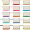 Silkfly 15 Pcs Cotton Canvas Makeup Bags Canvas Cosmetic Zipper 10.2 x 5.5 x 2 Inches Blank DIY Pouch Bag Bulk with Bottom Pencil Case Travel Toiletry Pouch for Women (Fashion Color)