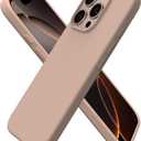 ORNARTO Compatible with iPhone 16 Pro Case 6.3", Slim Liquid Silicone 3 Layers Soft Gel Rubber Shockproof Protective Cover with Anti-Scratch Microfiber Lining-Nude Taupe