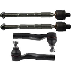 TRQ Front Inner and Outer Tie Rod Set Driver and Passenger Side Compatible with 2013-2016 Scion FR-S 2013-2020 Subaru BRZ 2017-2020 Toyota 86