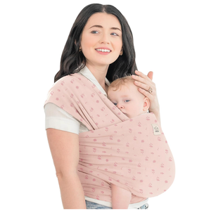 KeaBabies Baby Wrap Carrier  All in 1 Original Baby Carrier Newborn to Toddler Sling, Easy to Wear, Hands Free Bonding, Lightweight, Breathable Infant Wraps (Pink Daisies)
