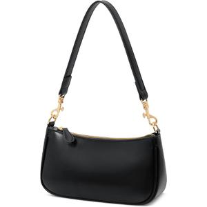 KKXIU Small Shoulder Bag for Women - Mini Purses for Women Vegan Leather Purse Classic Retro Handbag with Removable Strap (Black)