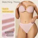 Niidor Sticky Bra Invisible Stick on Bra Backless Strapless Women's Adhesive Bras Ladies Invisible Bras (Pink)