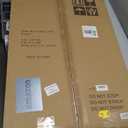 Cork Board Bulletin Board, 36" x 24" Corkboard for Wall, Rustic White Wooden Frame, Hanging Pin Board for Home & Office Decor, 10 Push Pins