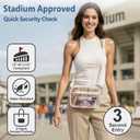 PACKISM Clear Bag for Stadium Events - Clear Purses for Women Stadium Crossbody Concert Bag for Game Day, Sports, Festival
