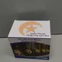 WATERGLIDE 138 LED Star Moon Curtain Decorative Lights, Window Curtain Fairy String Lights, Remote Control & USB Plug, 8 Lighting Modes for Home Holiday Ramadan Christmas Wedding Party, Warm White