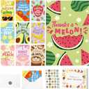 40 Pack Funny Thank You Cards with Envelopes & Stickers, 46 in Cute Thank You Card, Blank Cards and Envelopes Greeting Card for Kids Birthday, Wedding, Baby Shower, Thanksgiving, Christmas