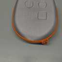 Storage Case Compatible with YOTO Mini (2024 Edition) Kids Screen-Free Bluetooth Audio Player+ Wired Headphones Bundle(Gray Case,Orange Zipper)