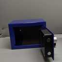 SereneLife Premium Steel Digital Safe Box - 9.1" x 6.7" x 6.7" | Secure Storage for Cash, Firearms & Jewelry | Great For Hotels, Cabinets & Home Use | Electronic & Mechanical Access | 2 Keys | Blue