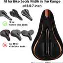 MSDADA Bike Seat Cushion Gel Padded Bike Seat Cover for Men & Women Comfort - Soft Bicycle Seat Cushion for Outdoor, Exercise/Spin/Stationary/Mountain/Road Bikes