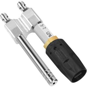 Adjustable Downstream Soft Wash Nozzle2-in-1 shooter tip M5 Long Reach Soap Twist Nozzle 0 to 60 spray pattern, for use with Pressure Washer 3-7 GPM