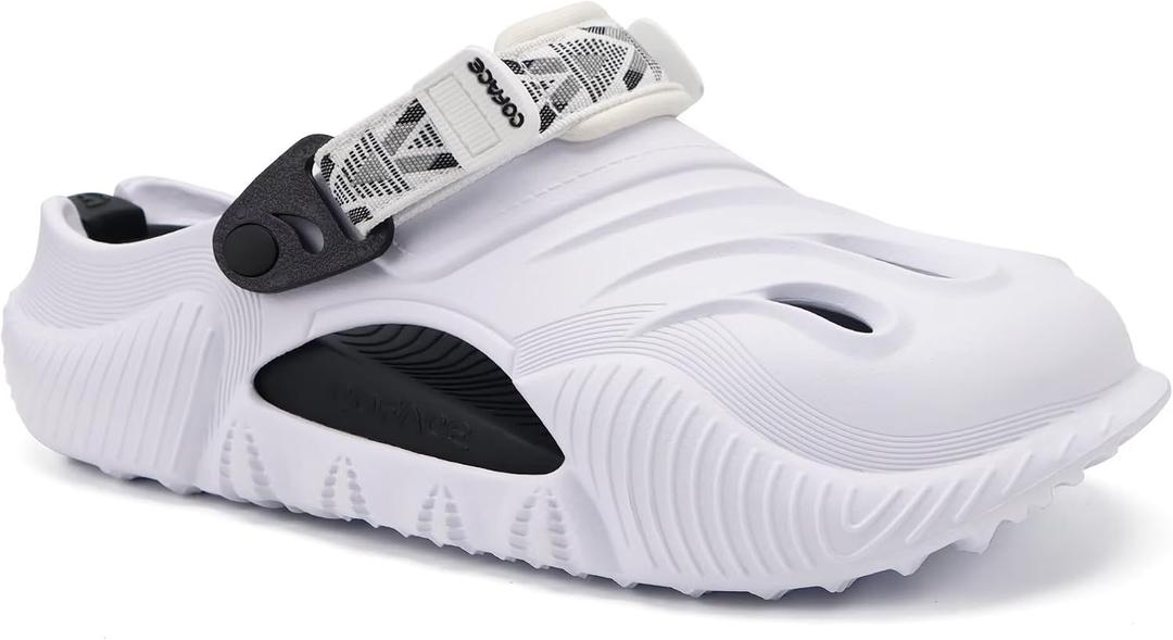 COFACE Mens Recovery Clogs Comfortable Walking Thick Cushion Sandals Sport Casual Orthopedic Mules with Plantar Fasciitis Arch Support