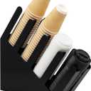 Mind Reader Cup and Lid Dispenser, Countertop Organizer, Coffee Bar, Beverage, Kitchen, Breakroom, 4"L x 18"W x 16"H, Black