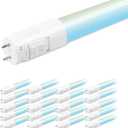 hykolity 20 Pack 3CCT 4FT LED T8 Hybrid Type A+B Light Tube, 18W, 4000K/5000K/6500K Selectable, Plug & Play or Ballast Bypass, Single or Double End Powered, 2300lm, T8 T10 T12, 120-277V, UL, FCC