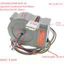 EAU63923601 ODM-001F-4A Refrigerator Condenser Fan Motor DC Motor Fit for LG Haier Refrigerator, Replaces AP6317195 LFXS26596S PS12383669 EAP12383669,DC 12V 1A,4-Wire 4-pin