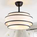 20'' Caged Boho Black Fandelier Ceiling Fans with Lights and Remote Control