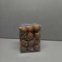 Yunlly 24 Pcs Textured Christmas Ball Ornaments 2.36'' Neutral Christmas Tree Decor Modern Vintage Brown Hanging Decor Shatterproof Home Ornaments for Rustic Large Farmhouse (Retro Brown)