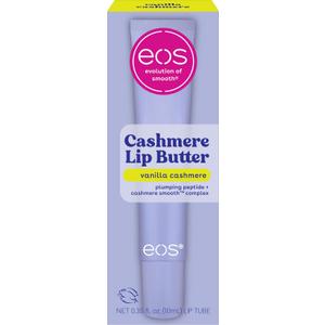 3 x eos Cashmere Lip Butter – Vanilla Cashmere, Smoothing Lip Mask & Moisturizer with Plumping Peptides & Shea Butter, 0.35 fl oz