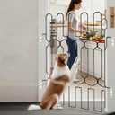 Metal Telescopic gate, 35.4 inches Wide and 31 inches high, is a Safe pet gate Suitable for Front Doors, RVs, doorways, etc., and is Easy to Install.