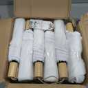 12 Sets 43.3 Inch Wedding Clear Umbrellas Bulk for Rain Large Windproof Stick Umbrellas Set Includes Card Rope for Guests Party Bridal Showers Wedding Photography Various Settings