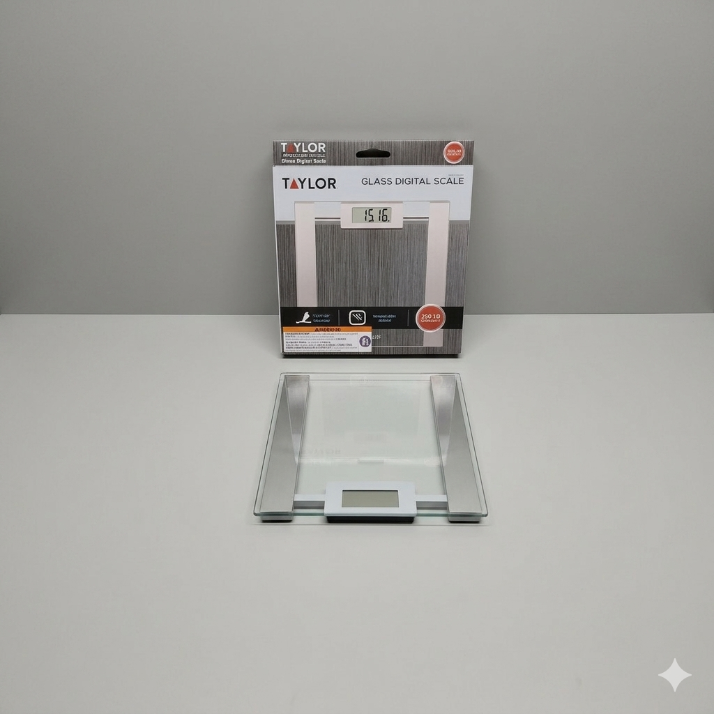 Taylor Digital Clear Glass Scale 330LB