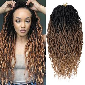 Queen Locs Crochet Braids 24 Inch Soft Locs with Curly Ends - Synthetic Braiding Hair Extensions (OT30#)
