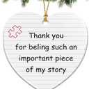 3 x Thank You Gifts Christmas Ornament 2025,Ceramic Christmas Ornament Appreciation Gifts for Teacher Women Men Boss Nurse Friend,Christmas Tree Decorations Hanging Ornament Xmas Keepsake Gift Ideas