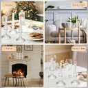 Suclain 24 Pcs Glass Taper Candle Holder Sets 12 Candlestick Holder with 12 White Long Candles for Wedding Party Decor Dinner Decoration(Clear)