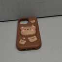 TUFTA Kawaii 3D Teddy Bear Phone Case for iPhone 13 Pro Max (with Retractable Phone Stand & Grip) Cute Girly Cartoon Soft Silicone Phone Cover for Girls, Kids, Teens, and Women, Brown