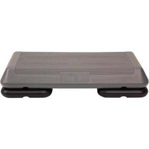 The Step Circuit Size Aerobic Platform, Circuit Size Steppers for Exercise with Risers for Adjustable Home Workout, Stair Stepper for Exercise and Home Gym (Silver/Black)