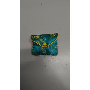 Chinese Fabric Jewelry Pouch Green 
