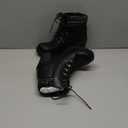 Luoika Women's Wide Width Combat Boots - Extra Wide Width High Heel Side Zipper Slouchy Ankle Boots Short Booties. 241205 Black 9w