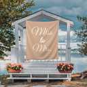 Miss to Mrs Backdrop, Miss to Mrs Sign, Miss to Mrs Tapestry, Miss to Mrs Banner, Future Mrs Backdrop, 60" x 80" Taupe Bridal Shower Backdrop for Photos, Reception - Boho Bridal Shower Decorations
