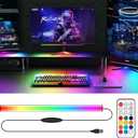 WILLED RGB Under Monitor Light Bar, Gaming Lights for Gaming Setup, RGB Desk Led with Remote Controller, 5V USB Led Light Bar, Keyboard Gaming Light for Desk/PC/Monitor/Computer/Setup/Room Accessories