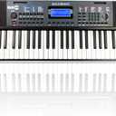 RockJam 61 Key Keyboard Piano with Pitch Bend, Power Supply, Sheet Music Stand, Piano Note Stickers & Simply Piano Lessons