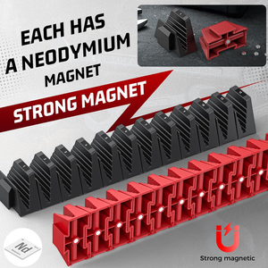 32 PCS Magnetic Wrench Organizer for Tool Drawer Storage, Black