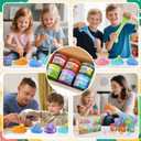 6 Pack Dinosaur Slime Kit for Kids, DIY Slimes Sets Colorful Sensory Toys Non-Sticky Stress Relief Party Favors Birthday Gifts for Boys Girls