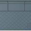 Waterproof Under Sink Mat for Kitchen, 34" x 22" (Customizable to Smaller Sizes), Silicone Drip Tray for Kitchen and Bathroom Cabinets, Holds up to 3.3 Gallons of Liquid - Grey