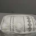 INK+IVY Imani 100% Cotton Duvet Mid Century Modern Design, All Season Comforter Cover Bedding Set, Matching Shams, King/Cal King, Ivory Chenille Tufted Accent 3 Piece