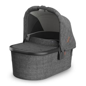 UPPAbaby Bassinet V3 - Compatible with Vista, Cruz, Ridge Strollers - Overnight Sleep Solution - Mattress, Sheet and Bug Shield Included - Greyson (Charcoal Mlange/Carbon Frame)