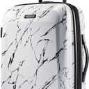 American Tourister Moonlight Hardside Expandable Luggage with Spinner Wheels, Marble, Carry-On 21-Inch