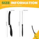 5 x Cleaning Brush, 5 Pcs Hard Bristle Crevice Cleaning Brush, Grout Brush, Scrub Brush for Tile Grout Crevice, Gap Cleaning Tools for Bathroom Kitchen Toilet Window Track (5, Black)