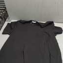 AVIIER 100% Cotton Hospital Gowns for Women Open Back Tear Away Post Shoulder Surgery Dress Adaptive Clothing Nightgowns (3X-Large, Black)