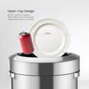 Home Zone Living 18 Gallon Commercial Trash Can with Removable Open Top Lid