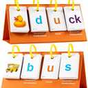 Alened Phonics Flash Cards Learn to Read CVC Word Builder Games, Sight Words Games for Kindergarten Classroom Supplies, Preschool Phonics Learning Activity, Special Education Speech Therapy Toys 2 pac