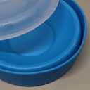 Goodful Silicone Popcorn Popper, Collapsible Hot Air Microwavable Popcorn Maker, Bowl Made without BPA, Blue